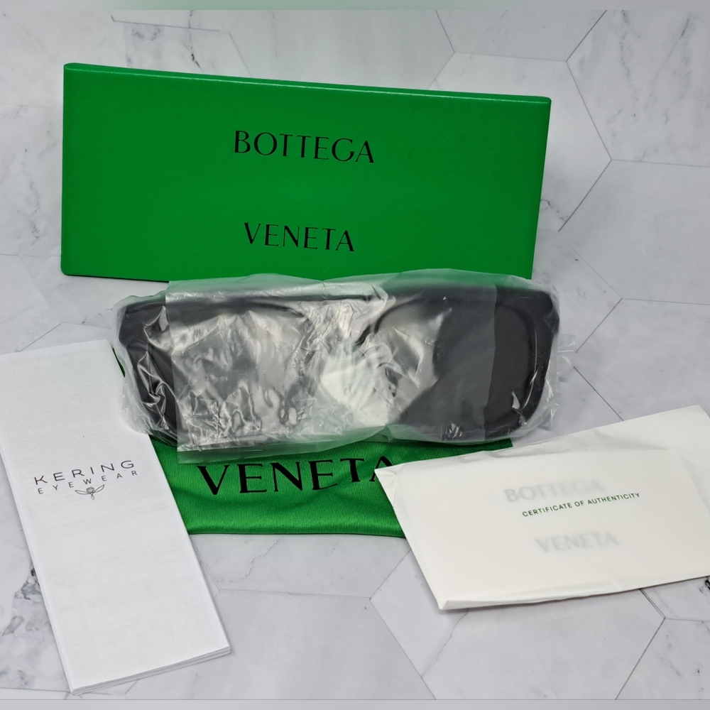 Bottega Veneta Men's Sunglasses Bv1233S 001 Black - Gray Lens NWT - COA - Picture 8 of 10